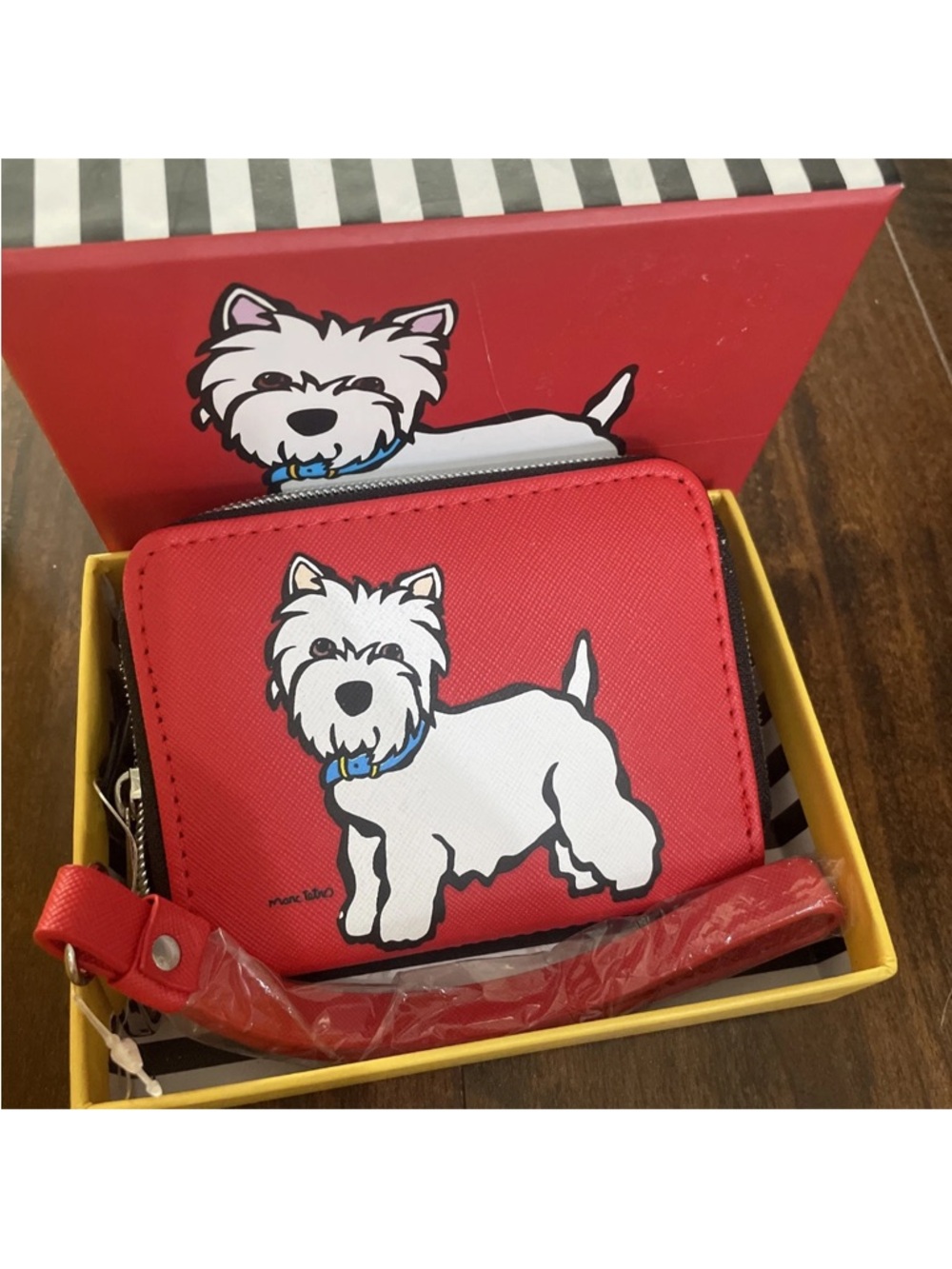 Marc Tetro Westie Set Cosmetic Bag, Luggage Tag, Passport Case, Wallet NWT - Picture 3 of 3